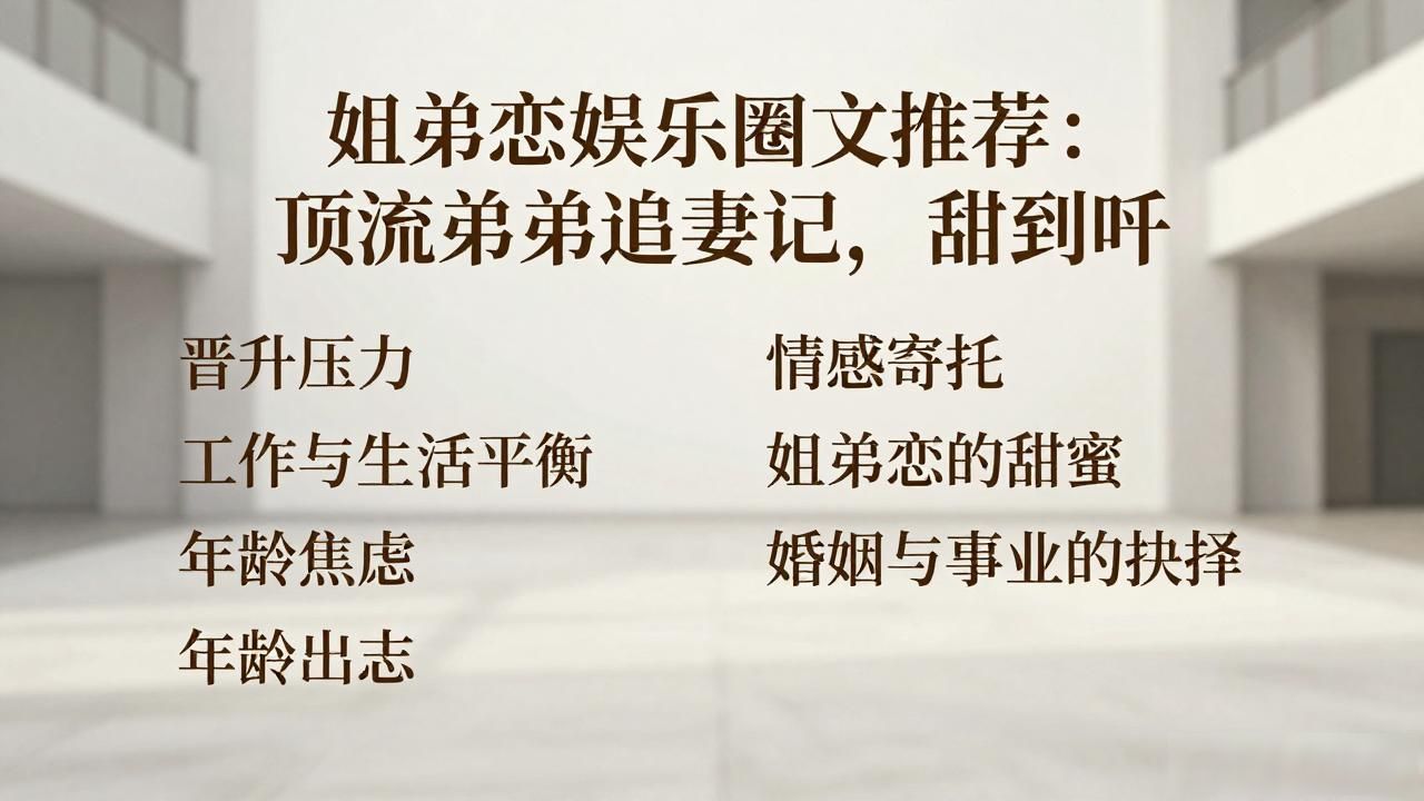 姐弟恋娱乐圈文_姐弟恋娱乐圈文_姐弟恋圈娱乐文推荐